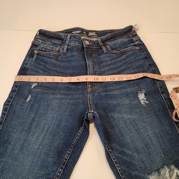 Old Navy Rockstar Extra High-Rise Super Skinny Distressed Jeans Size 10 P NWT! - Picture 9 of 17